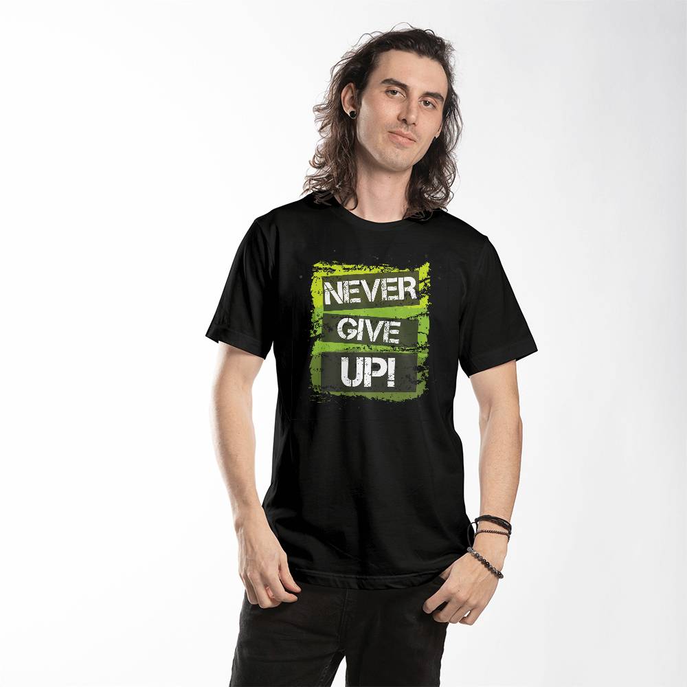 Never Give Up - Personalized Motivational T-Shirt