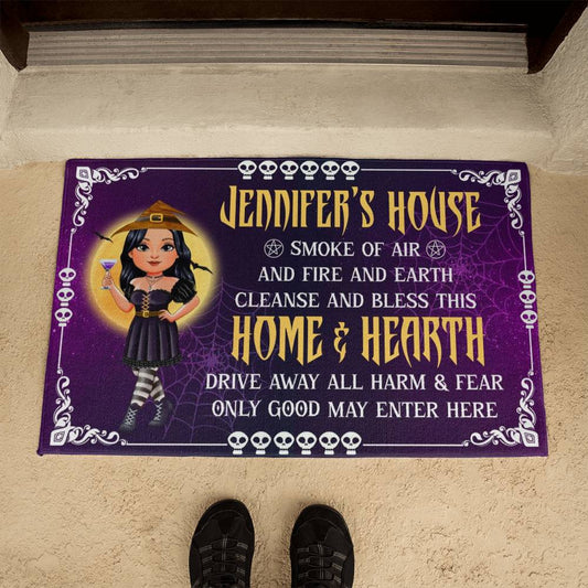 Welcome Door Mat, Cute Witch, Jennifer's House,