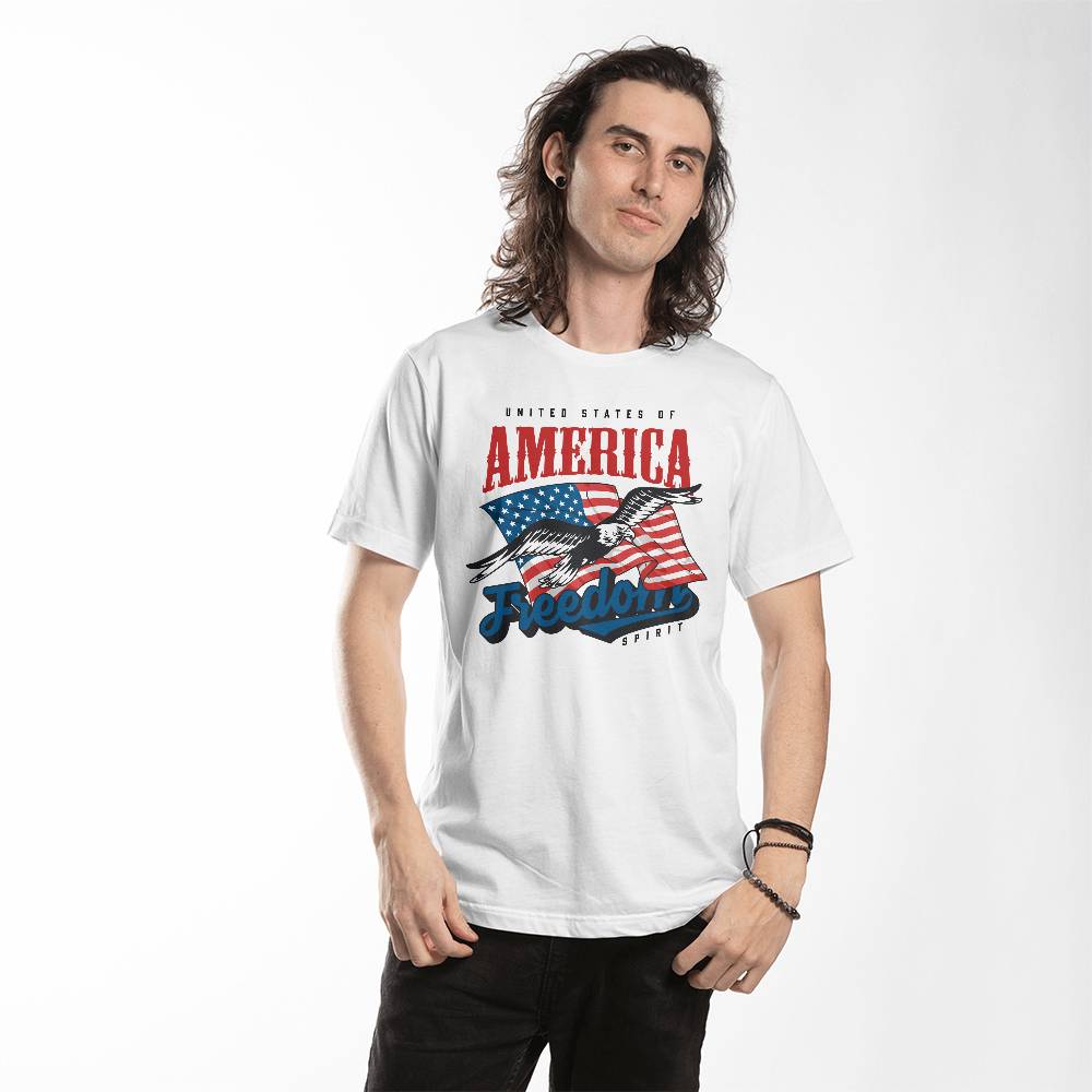 United States Of America Freedom Spirit 4th Of July Patriotic T-Shirt