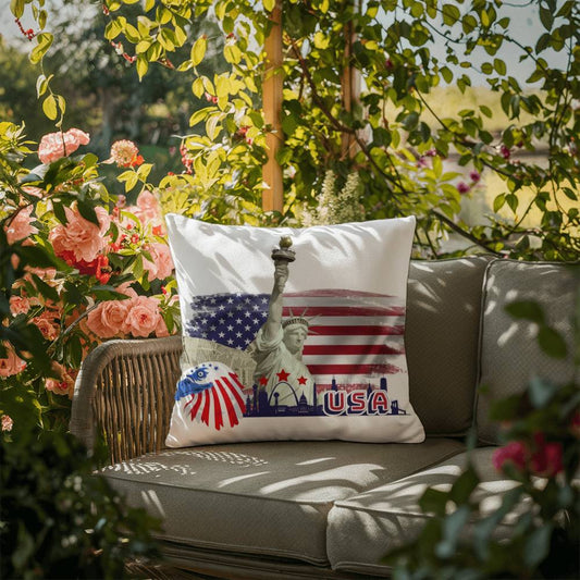 Statue Of Liberty Outdoor Pillow