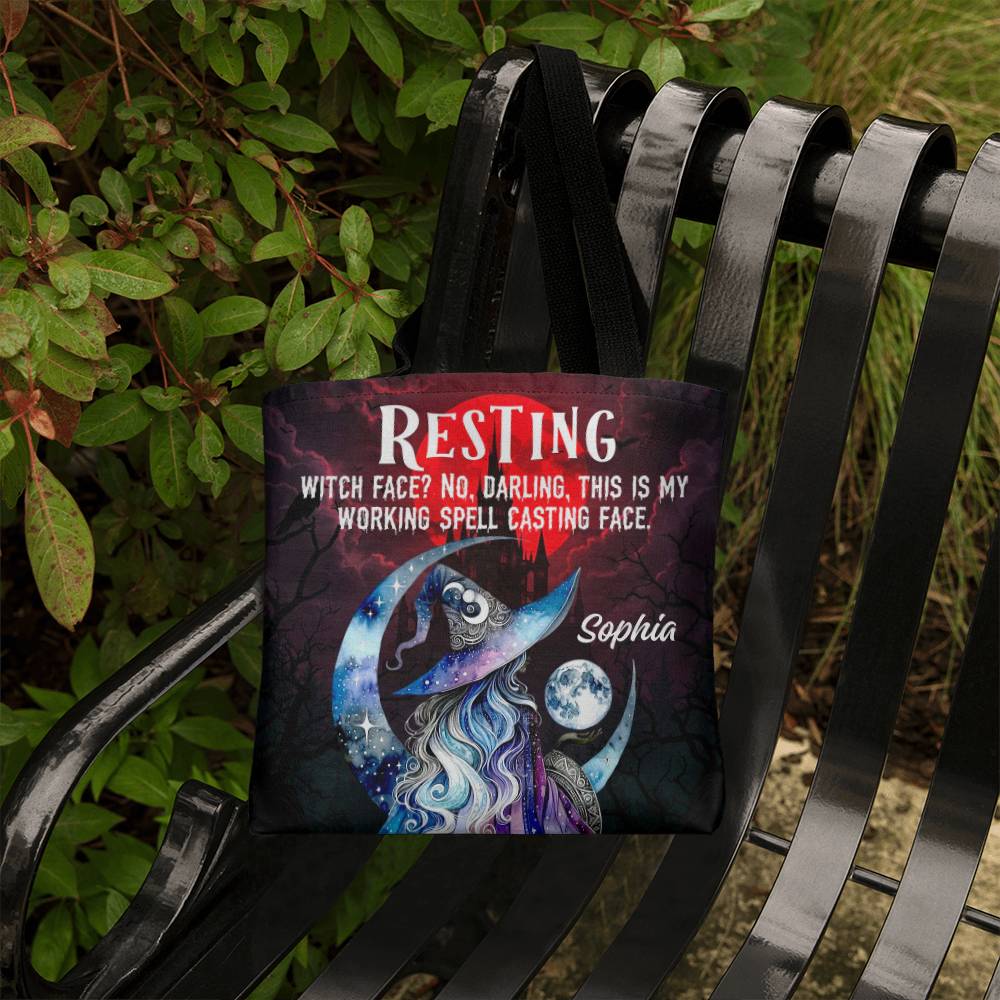 Resting Witch Face?” Gothic Halloween Tote Bag !