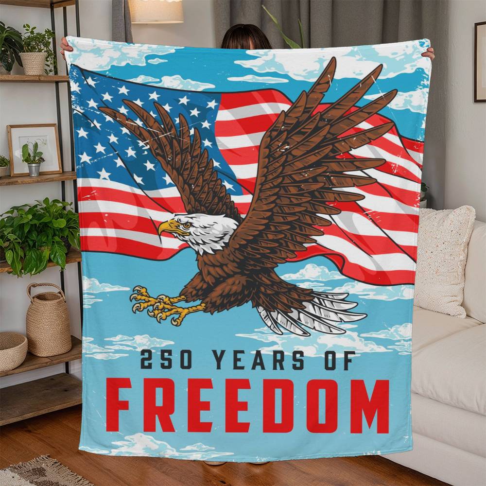 250 Years of Freedom Jersey Fleece Blanket 50" x 60"
