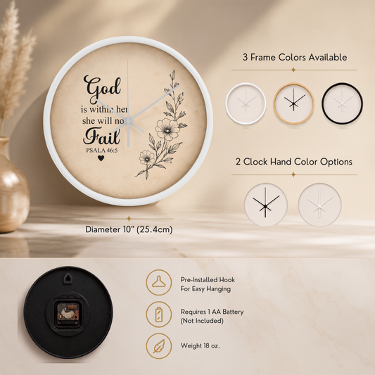 Christian home décor clock