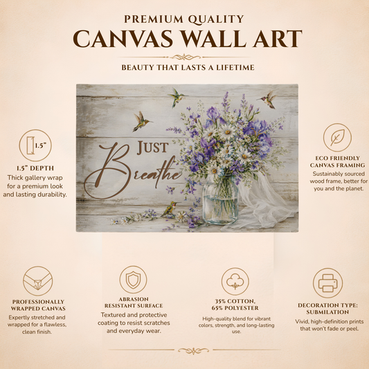 Just Remember Butterfly Canvas Wall Art – Sympathy Memorial Gift for Loss of Loved One