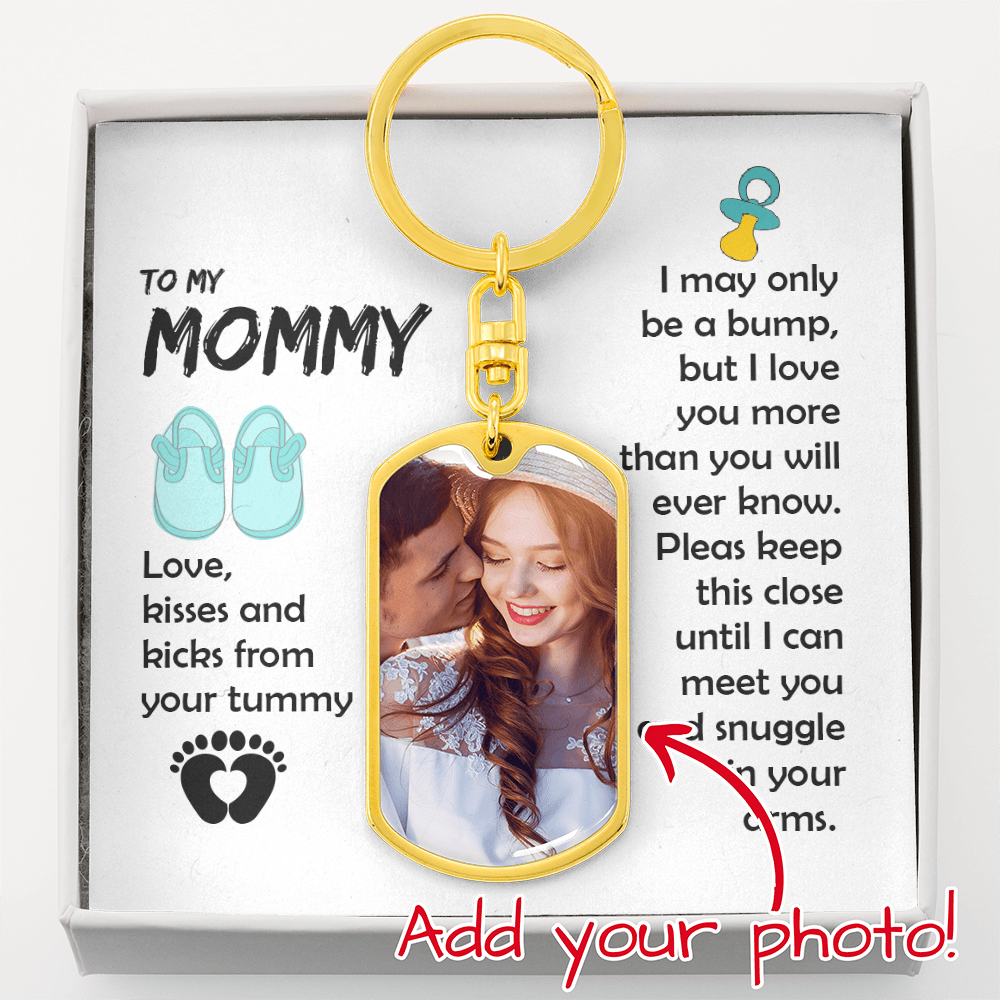 pregnancy announcement gift for mom from your tummy keychain