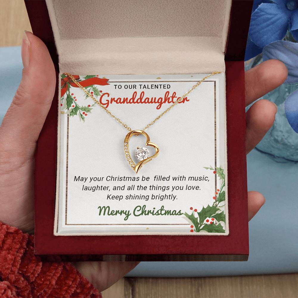 To Our Talented Granddaughter - Brightly - Christmas Gift - Forever Love Necklace