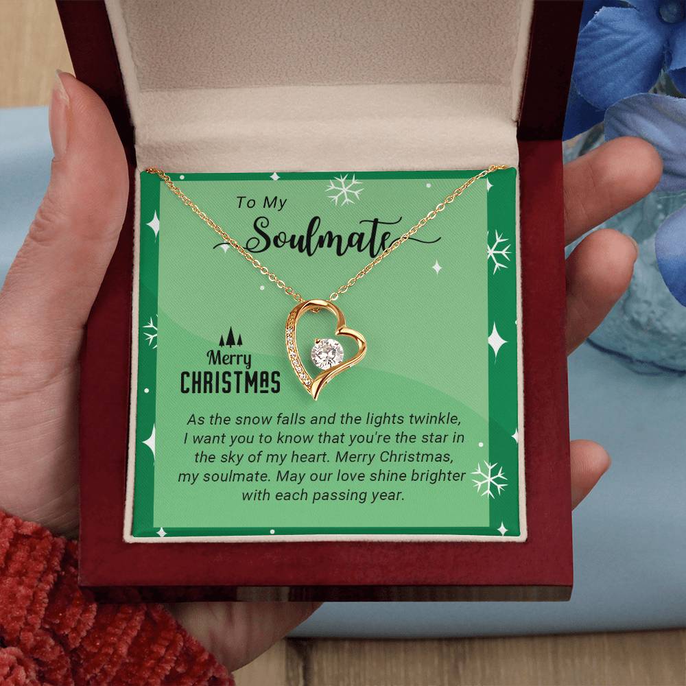 To My Soulmate - My Heart - Christmas Gift - Forever Love Necklace