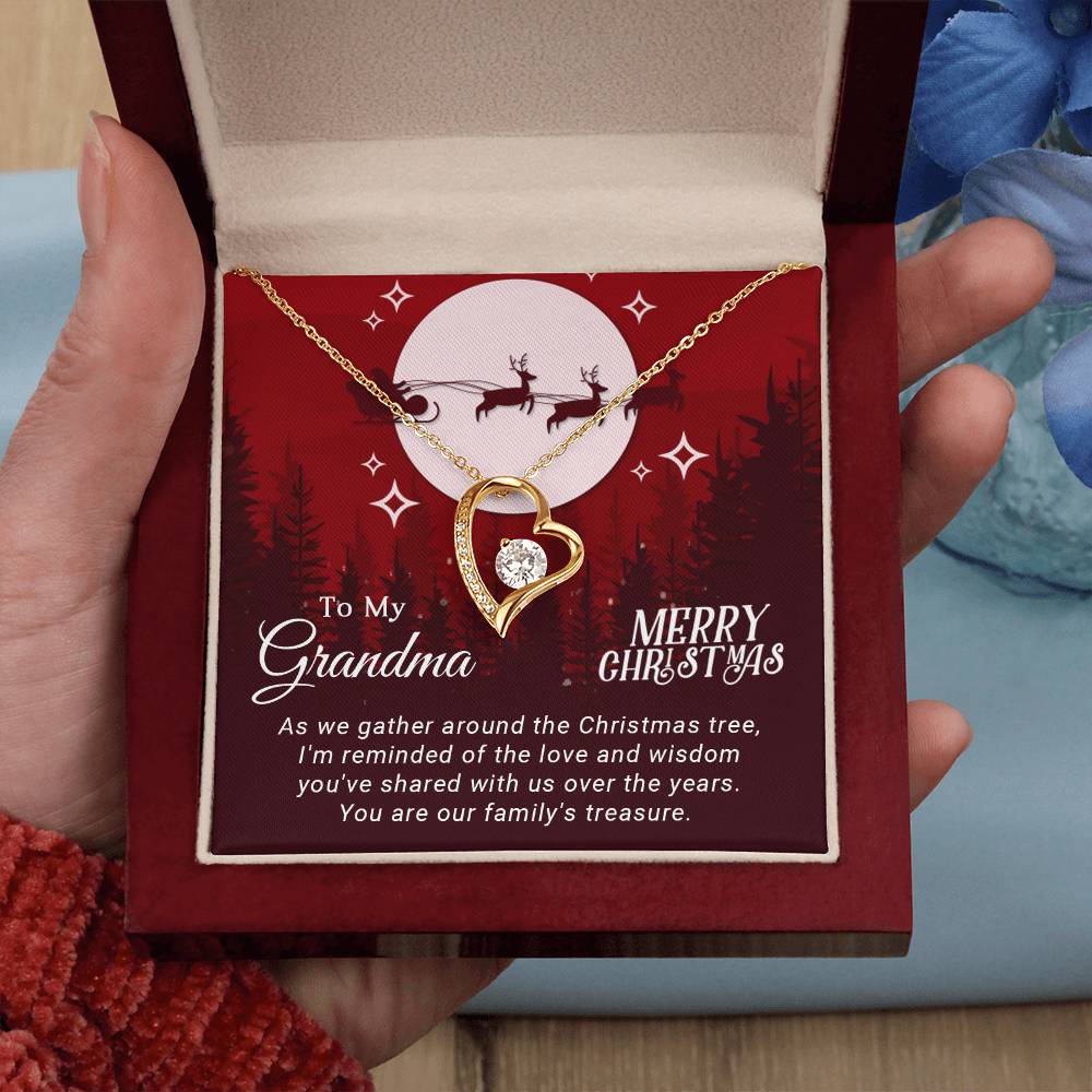 To My Grandma - Family's Treasure - Christmas Gift - Forever Love Necklace