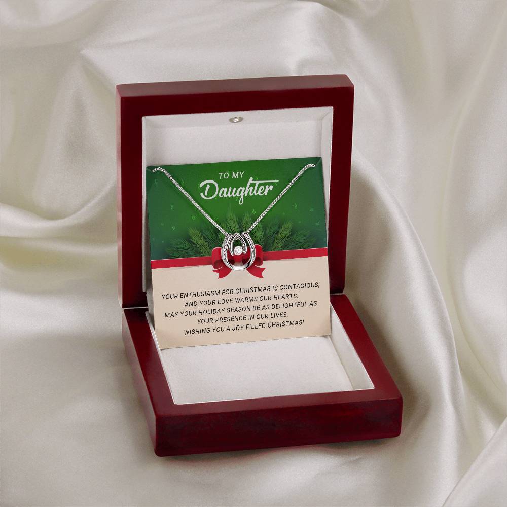 To My Daughter - Joy-filled - Christmas Gift -Lucky In Love Necklace