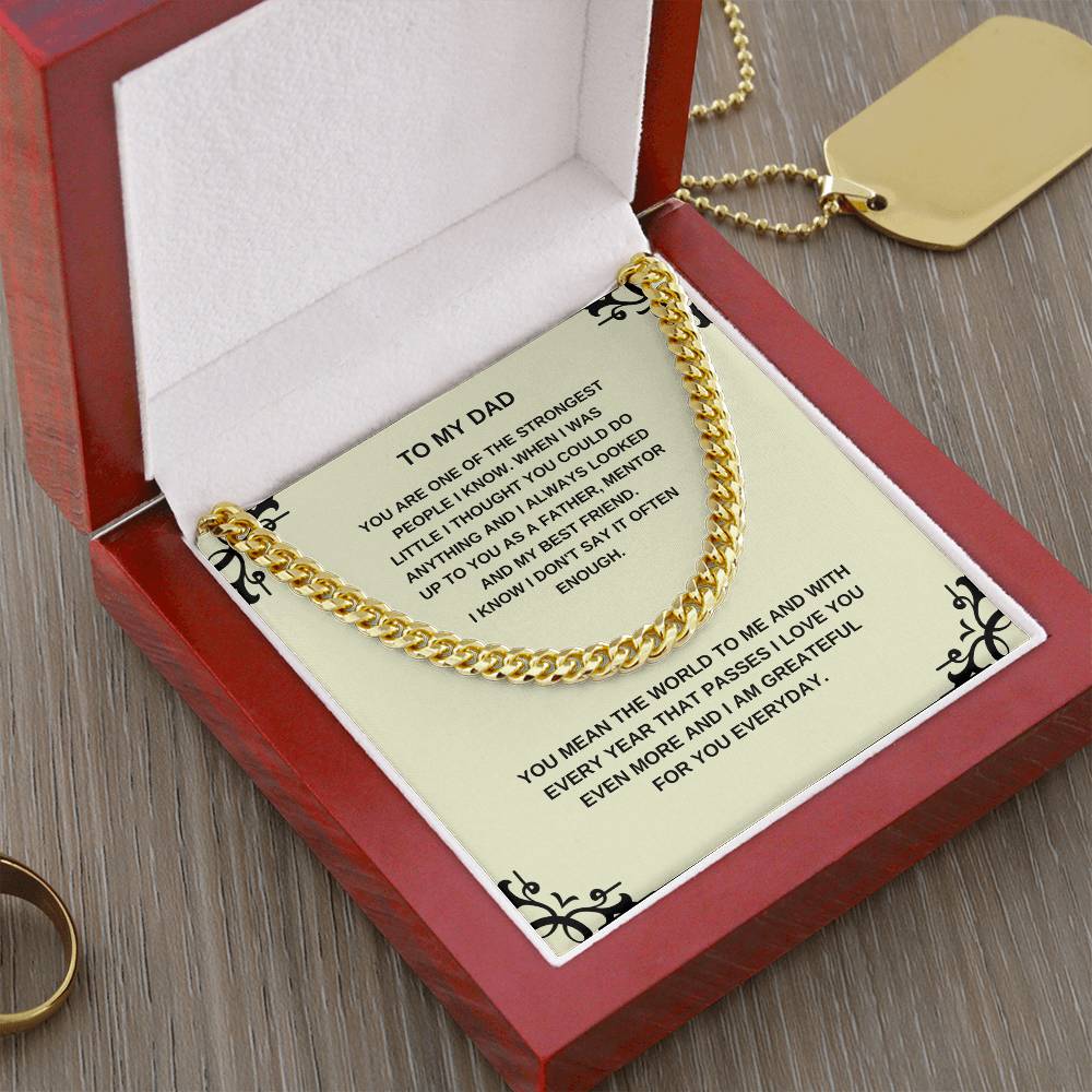 Gift For A Wonderful Dad-Cuban Linked Chain - YERTIZZ.COM
