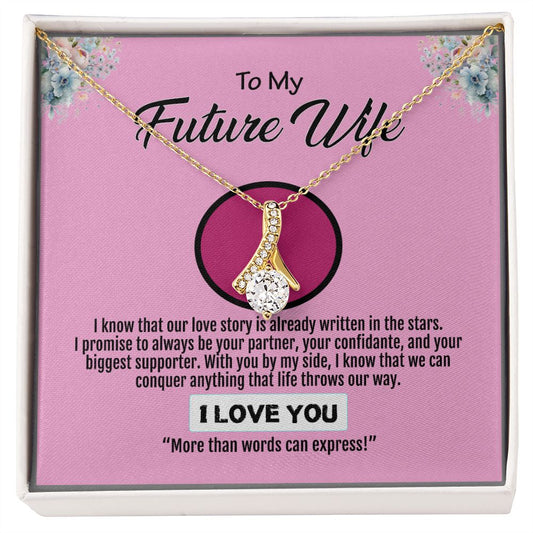 To My Future Wife, Love You Always And Forever, Alluring Beauty Necklace - YERTIZZ.COM