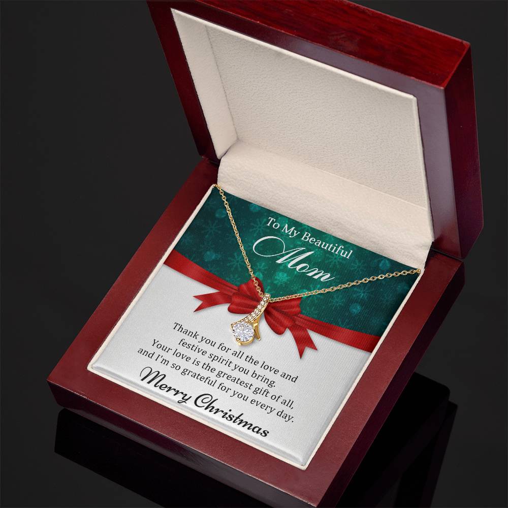 To My Beautiful Mom - Christmas Gift - Alluring Beauty Necklace