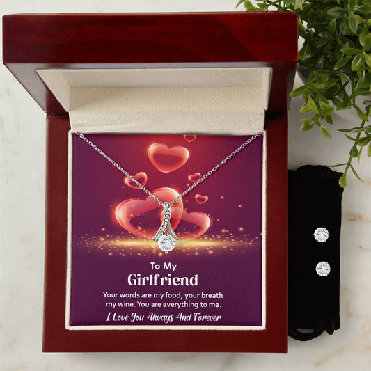 Alluring Beauty, Necklace and Earring Set, To My Girlfriend, Valentine's Day - YERTIZZ.COM