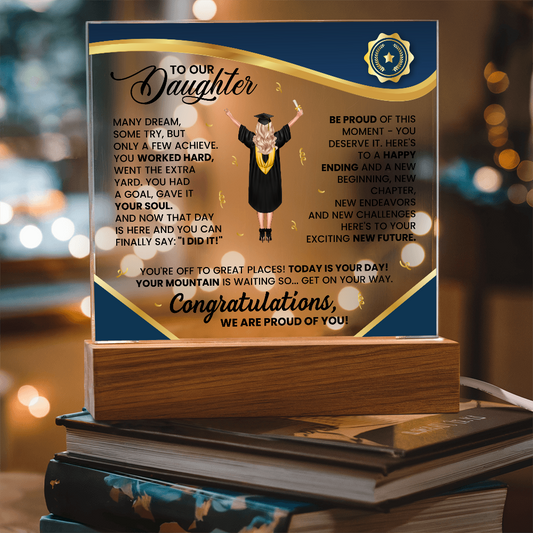 proud parents daughter graduation gift