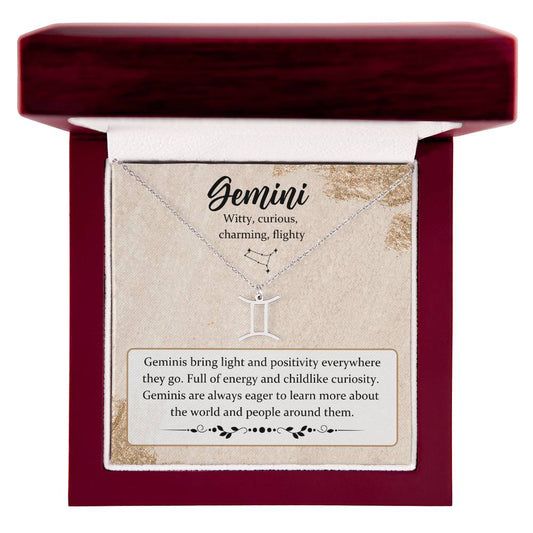 Gemini, Zodiac, Sign, Astrological Pendant, Necklace - YERTIZZ.COM