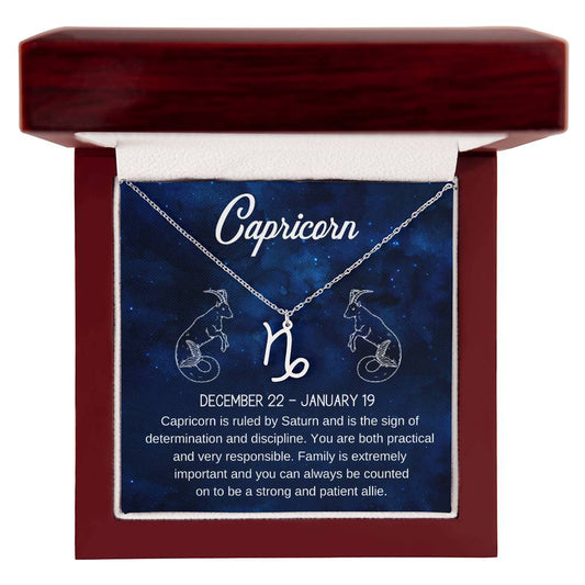 Capricorn, Zodiac, Sign, Astrological Pendant, Necklace - YERTIZZ.COM