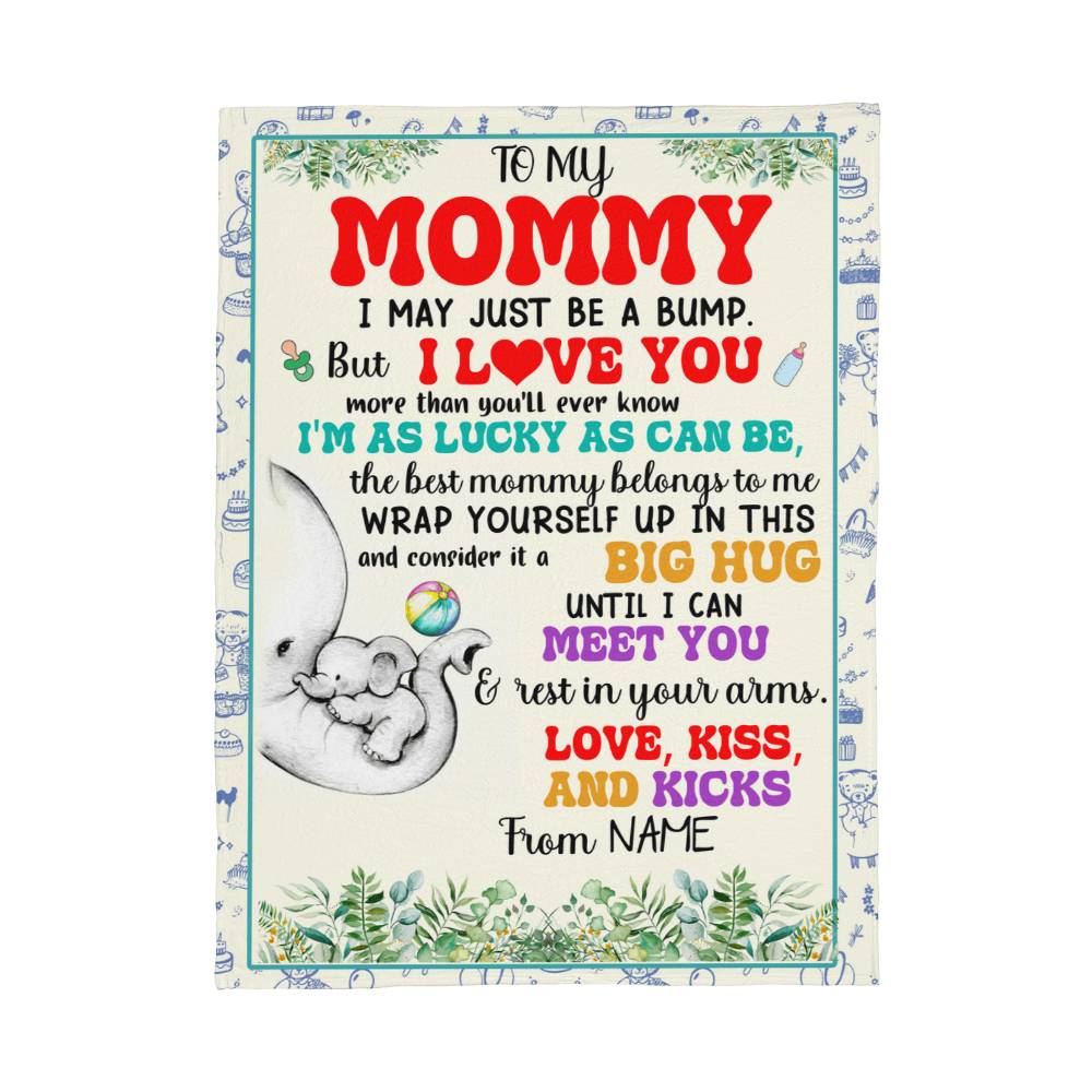 New Mom Blanket – A Soft and Warm Fleece Blanket for Expecting Moms, Perfect for Pregnancy Announcements and Gifts