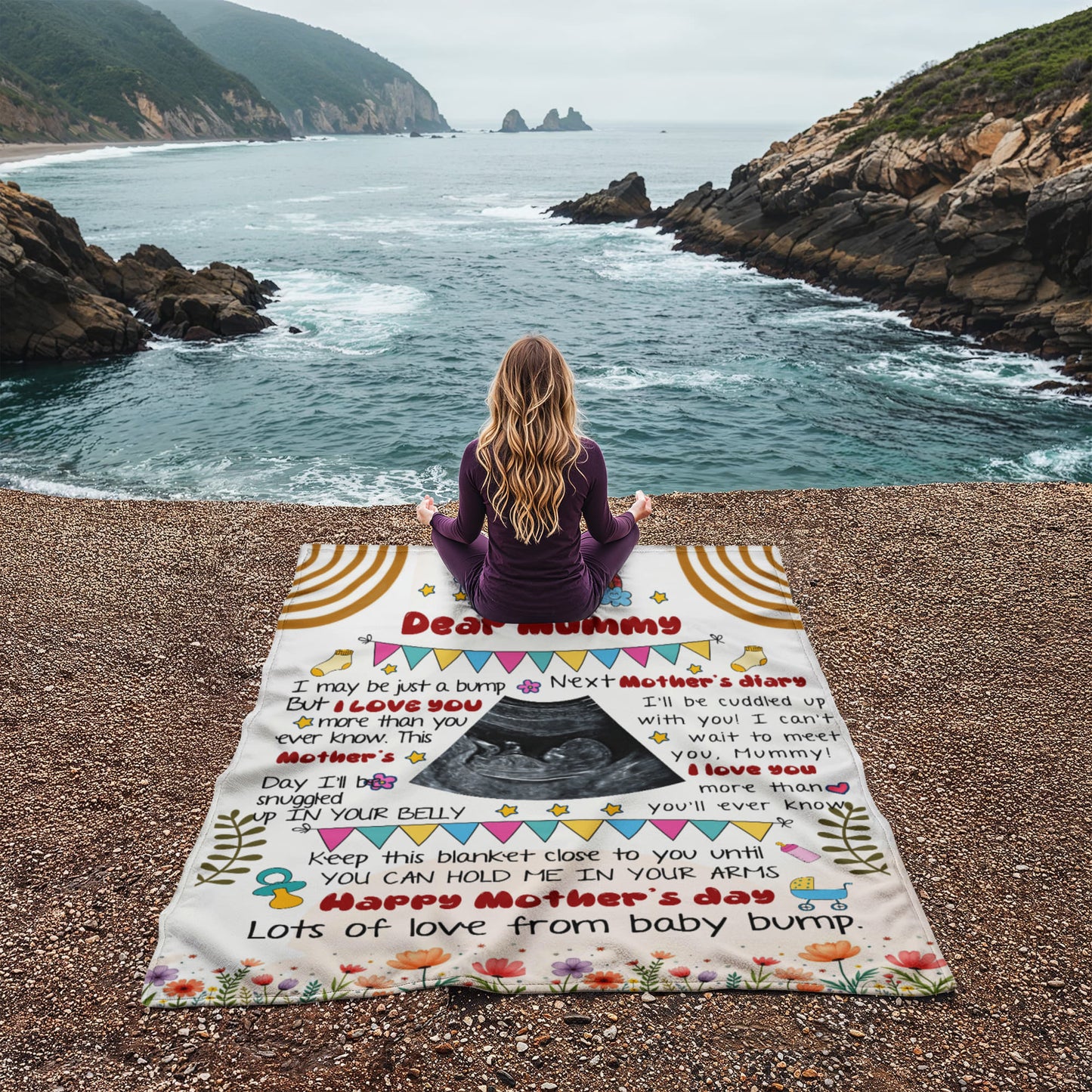 Baby Bump Ultrasound Blanket – A Personalized Pregnancy Keepsake to Celebrate the Bond Between Mom and Baby