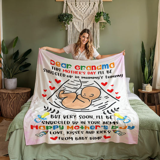 Dear Grandma Blanket – Sweet Mother's Day Gift from Baby Bump