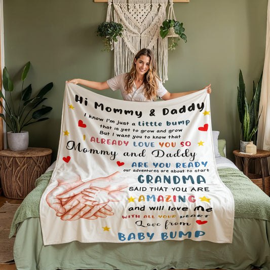 Mommy and Daddy-to-Be Blanket – A Sentimental Pregnancy Gift That Celebrates the Journey of Parenthood