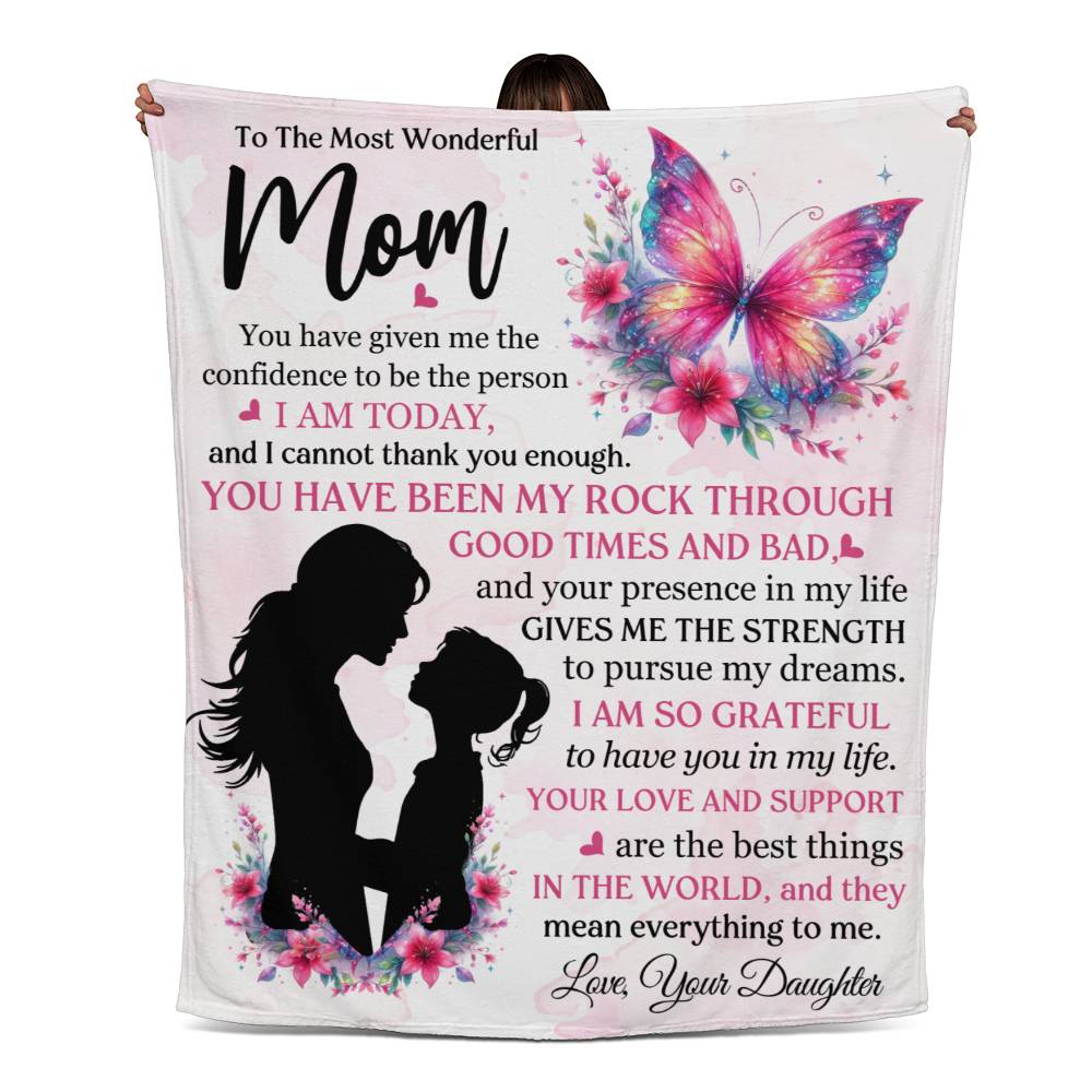 To The Most Wonderful Mom, Jersey Fleece Blanket, Mother's Day - YERTIZZ.COM