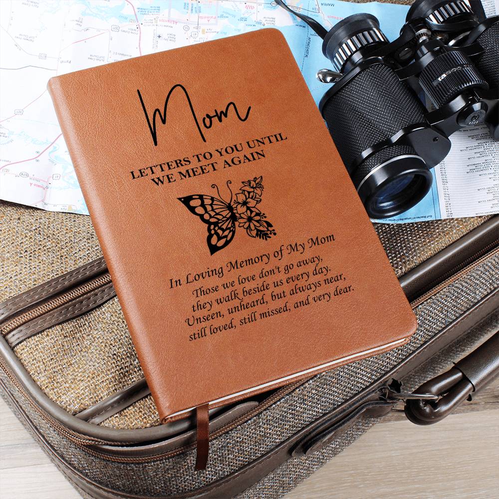 Mom, Letters To You Until We Meet Again, Vegan Leather Graphic Journal