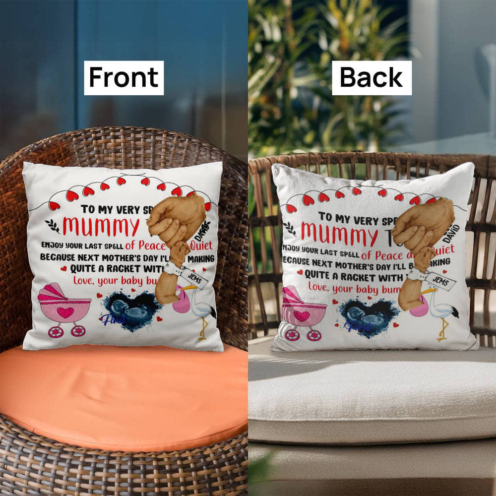 Girl Copy Personalized Happy First Father's Day From Baby Pillow !!