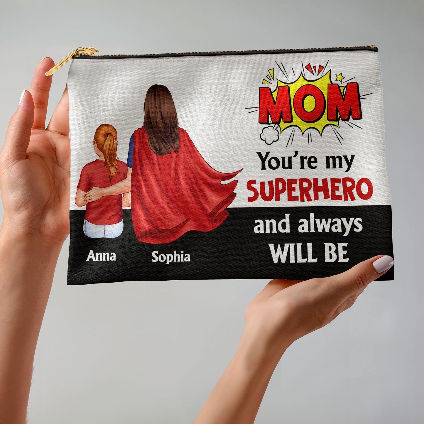 Mom You’re My Superhero Makeup Bag – Personalized Gift from Daughter