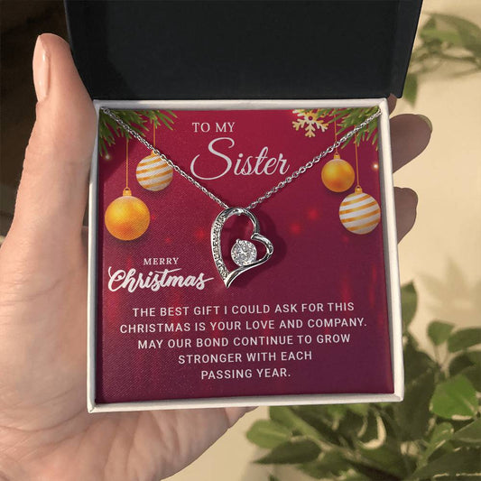 sentimental jewelry gift for sister with message card