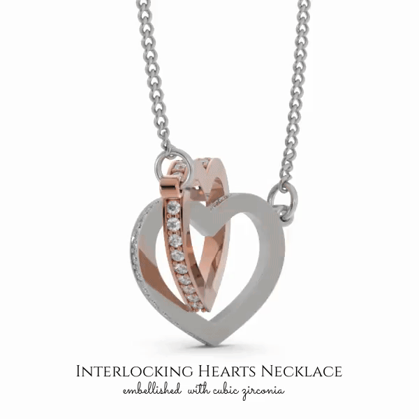 Interlocking Hearts Necklace, Jewelry Gift, Grandmother - YERTIZZ.COM