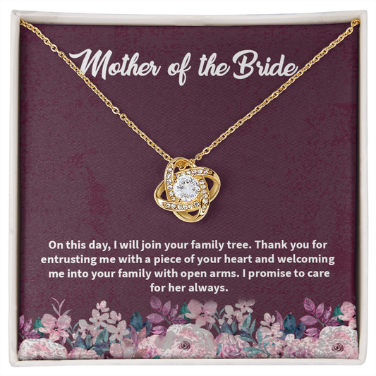 Love Knot Necklace, Jewelry, Gift, Mother of the Bride - YERTIZZ.COM