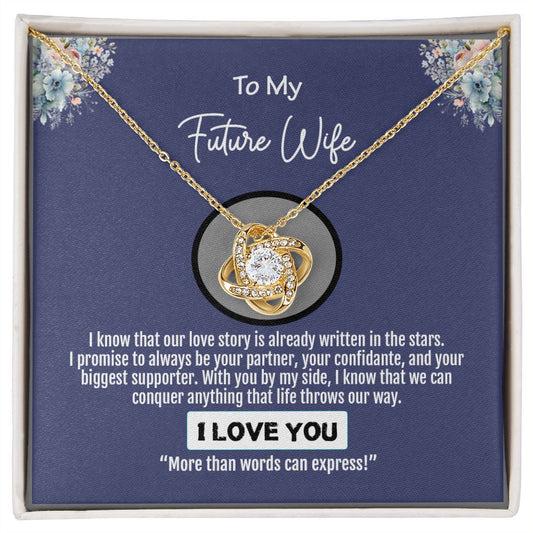 To My Future Wife, I Love You, Love Knot Necklace - YERTIZZ.COM