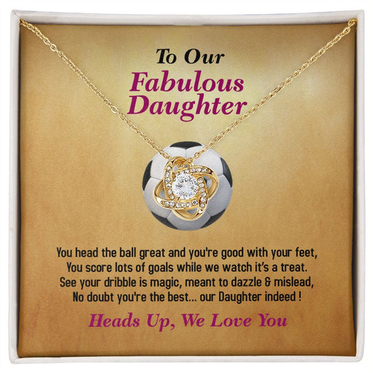 To Our Fabulous Daughter-We Love You, Love Knot Necklace, Jewelry Gift - YERTIZZ.COM