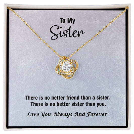 Love Knot Necklace, Valentines, Jewelry Gift, Sister - YERTIZZ.COM