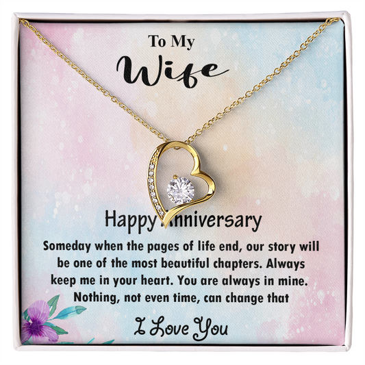Forever Love Necklace, Gift, Jewelry, Anniversary, Wife, To Wife - YERTIZZ.COM