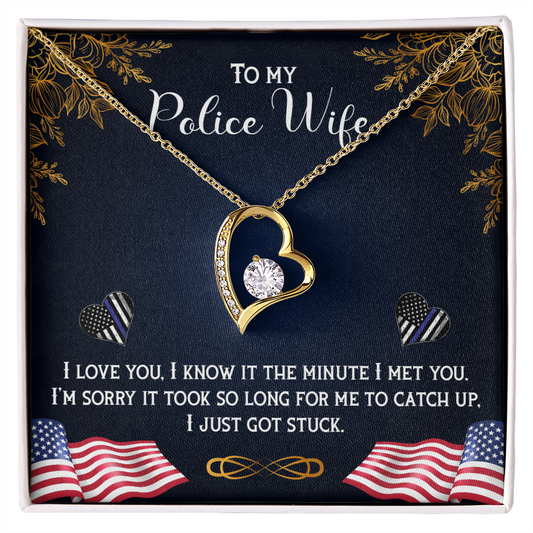 Forever Love Necklace, To Wife, Police Wife Gift - YERTIZZ.COM