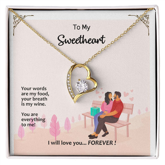 Forever Love Necklace, Valentines, Jewelry Gift, To My Sweetheart - YERTIZZ.COM