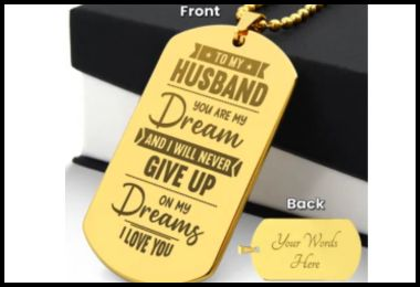 Engraved Dog Tag Necklace