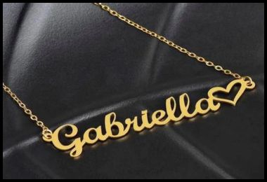 Custom Name, Heart Necklace