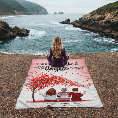 Personalized Mother Daughter Fleece Blanket | Dear Daughter Life Is Better With You Blanket | Custom Names Throw | Gift for Daughter from Mom