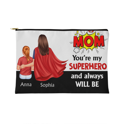 Mom You’re My Superhero Makeup Bag – Personalized Gift from Daughter