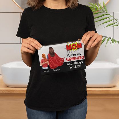 Mom You’re My Superhero Makeup Bag – Personalized Gift from Daughter