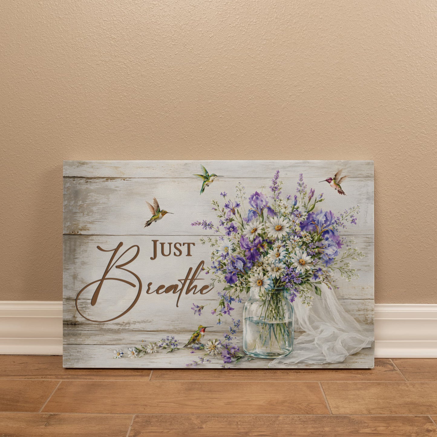 Just Remember Butterfly Canvas Wall Art – Sympathy Memorial Gift for Loss of Loved One
