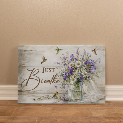 Just Remember Butterfly Canvas Wall Art – Sympathy Memorial Gift for Loss of Loved One