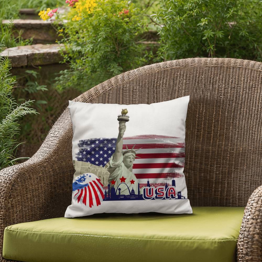 Statue Of Liberty Outdoor Pillow