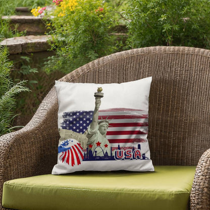 Statue Of Liberty Outdoor Pillow
