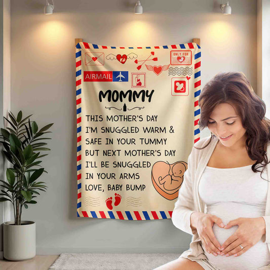 Mommy-To-Be Pregnancy Blanket – A Thoughtful and Cozy Gift for Expecting Mothers on Mother's Day