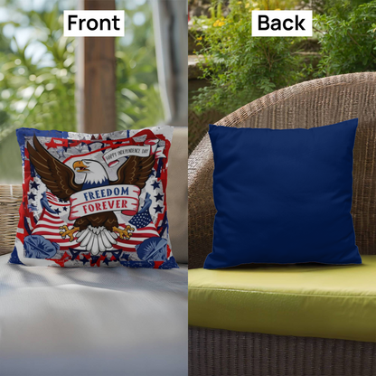 Happy 4th Of July Independence Day USA Patriotic Outdoor Pillow