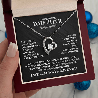 Custom Daddy to Daughter Necklace – I will always love you