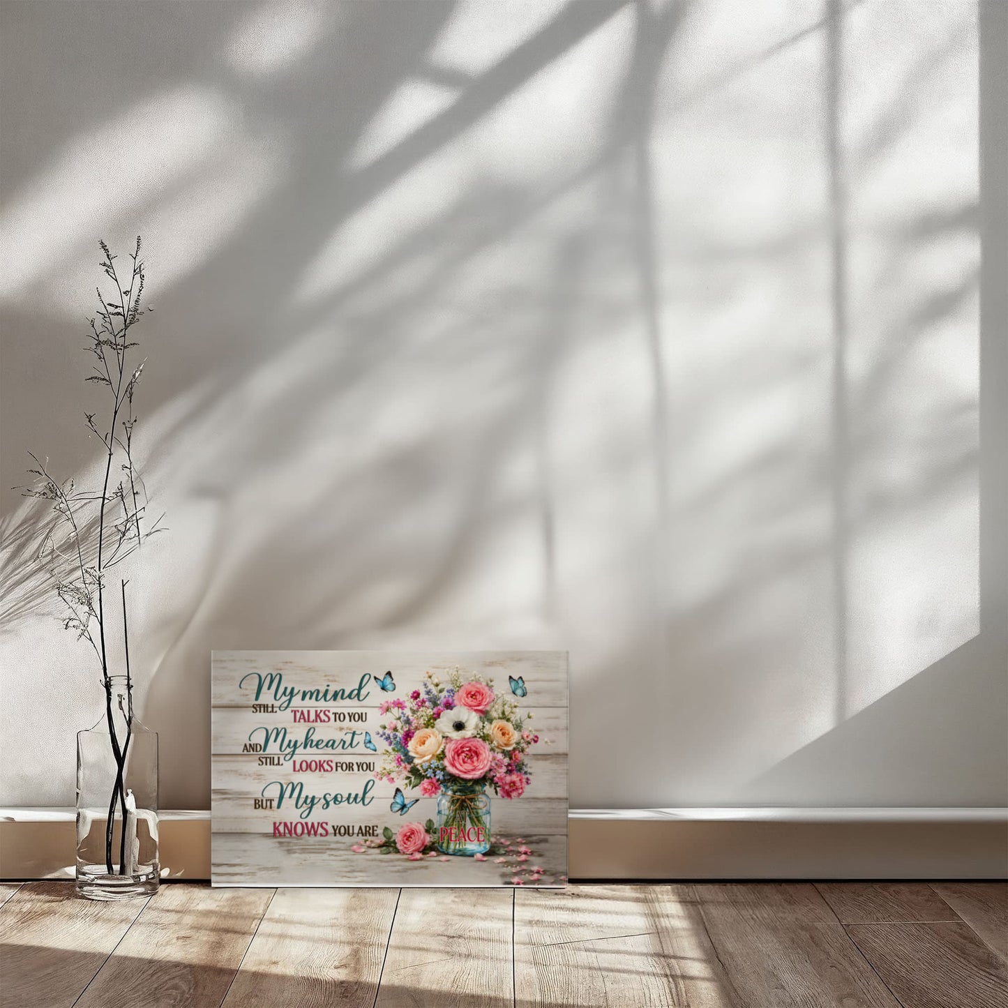 Healing memorial canvas offering comfort for hearts missing someone special.